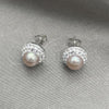 Sterling Silver Stud Earring, with Rose Pearl, Polished, Silver Finish, 02.399.0061