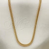 Oro Laminado Basic Necklace, Gold Filled Style Diamond Cutting Finish, Golden Finish, 04.63.0210.36