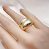 Oro Laminado Elegant Ring, Gold Filled Style Chunky Design, Polished, Golden Finish, 01.213.0041