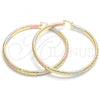 Oro Laminado Extra Large Hoop, Gold Filled Style Polished, Tricolor, 02.170.0185.1.80