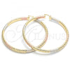 Oro Laminado Extra Large Hoop, Gold Filled Style Polished, Tricolor, 02.170.0185.1.80
