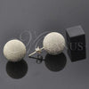 Oro Laminado Stud Earring, Gold Filled Style Ball Design, Matte Finish, Golden Finish, 5.128.005