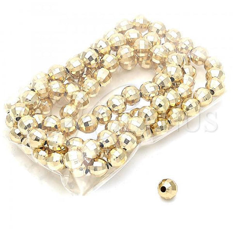 Oro Laminado Bead, Gold Filled Style Ball Design, Diamond Cutting Finish, Golden Finish, 5.234.026.06.100