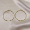 Oro Laminado Large Hoop, Gold Filled Style Diamond Cutting Finish, Golden Finish, 02.93.0008.50