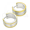 Stainless Steel Huggie Hoop, Polished, Two Tone, 02.230.0001.3.20