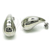 Oro Laminado Stud Earring, Gold Filled Style Teardrop Design, Polished, Rhodium Finish, 02.163.0241.1