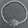 Sterling Silver Adjustable Bolo Bracelet, Hand of God Design, Polished, Silver Finish, 03.392.0017.07