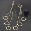 Oro Laminado Long Earring, Gold Filled Style Golden Finish, 02.63.0620