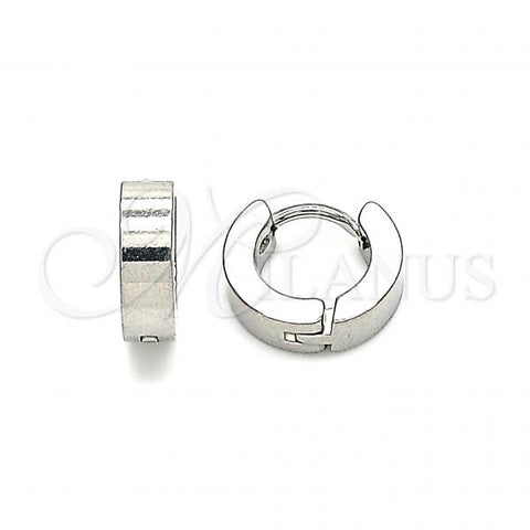 Stainless Steel Huggie Hoop, Polished, Steel Finish, 02.255.0007.10