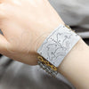 Stainless Steel Fancy Bracelet, Dolphin and Heart Design, Polished, Two Tone, 03.63.22986.07