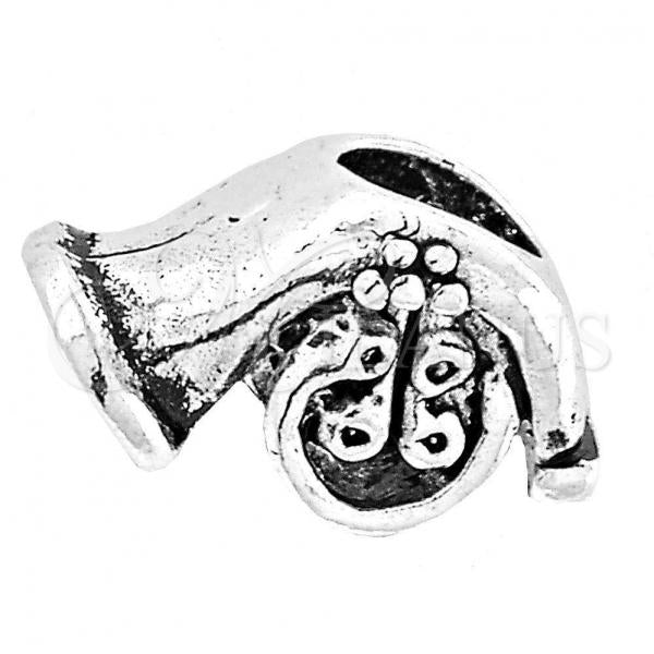 Sterling Silver Love Link Pendant, Rhodium Finish, 05.184.0003