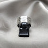 Stainless Steel Mens Ring, Polished, Rhodium Finish, 01.63.0708.06