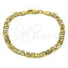 Oro Laminado Basic Bracelet, Gold Filled Style Mariner Design, Polished, Golden Finish, 5.222.024.07