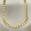 Oro Laminado Basic Necklace, Gold Filled Style Curb Design, Polished, Golden Finish, 5.222.002.20