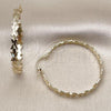 Oro Laminado Medium Hoop, Gold Filled Style Diamond Cutting Finish, Golden Finish, 02.170.0520.40