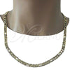 Oro Laminado Basic Necklace, Gold Filled Style Figaro Design, Polished, Golden Finish, 5.222.012.30