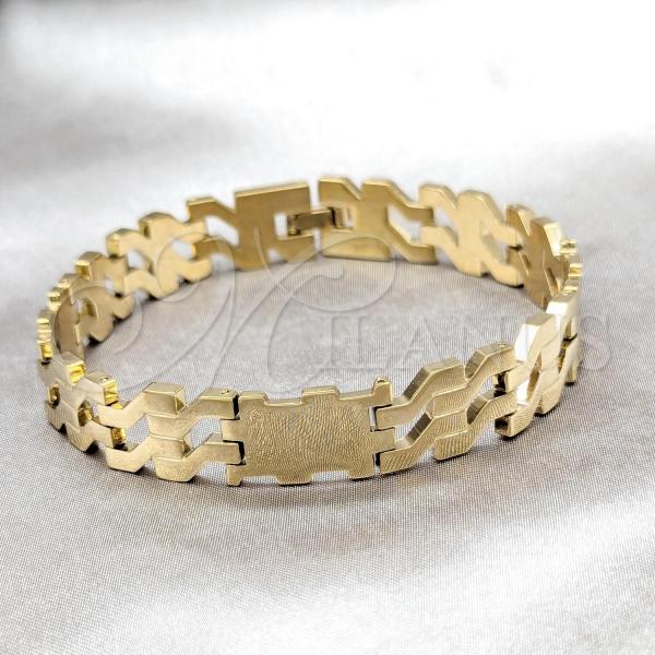 Stainless Steel Solid Bracelet, Polished, Golden Finish, 03.63.22955.08