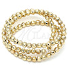 Oro Laminado Bead, Gold Filled Style Ball Design, Diamond Cutting Finish, Golden Finish, 5.234.026.04.100