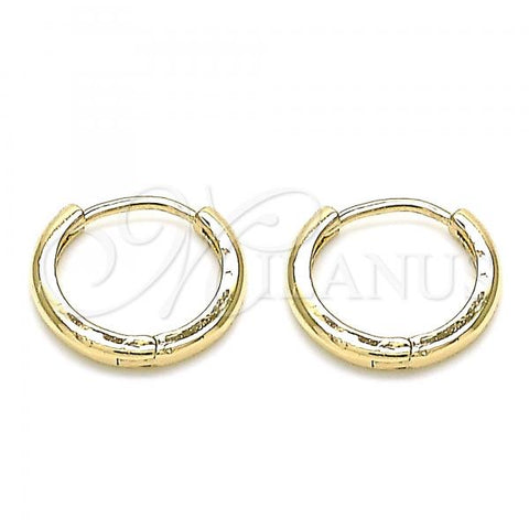 Oro Laminado Huggie Hoop, Gold Filled Style Polished, Golden Finish, 02.156.0564.15