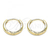 Oro Laminado Huggie Hoop, Gold Filled Style Polished, Golden Finish, 02.156.0564.15