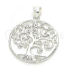Sterling Silver Fancy Pendant, Tree Design, Polished,, 05.398.0061
