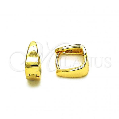 Oro Laminado Huggie Hoop, Gold Filled Style Polished, Golden Finish, 02.195.0184.10