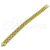 Oro Laminado Solid Bracelet, Gold Filled Style Polished, Golden Finish, 03.213.0388.08