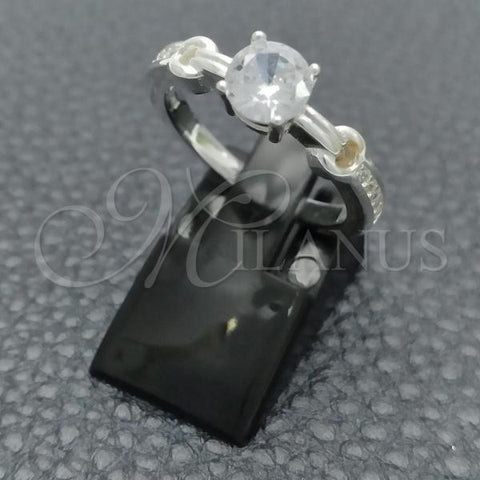 Sterling Silver Wedding Ring, with White Cubic Zirconia, Polished, Silver Finish, 01.398.0015.06