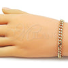 Oro Laminado Basic Bracelet, Gold Filled Style Miami Cuban Design, Polished, Golden Finish, 03.213.0100.08