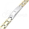 Stainless Steel Solid Bracelet, Polished, Two Tone, 03.114.0378.09