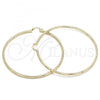 Oro Laminado Extra Large Hoop, Gold Filled Style Diamond Cutting Finish, Golden Finish, 02.213.0154.80