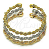 Oro Laminado Trio Bangle, Gold Filled Style Polished, Tricolor, 07.170.0014