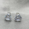 Sterling Silver Stud Earring, with White Cubic Zirconia, Polished, Silver Finish, 02.401.0054.10