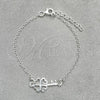 Sterling Silver Fancy Bracelet, key Design, Polished, Silver Finish, 03.392.0023.07