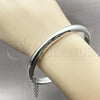 Rhodium Plated Individual Bangle, Polished, Rhodium Finish, 07.185.0020.1.06