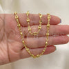 Oro Laminado Basic Necklace, Gold Filled Style Mariner Design, Polished, Golden Finish, 04.09.0185.20