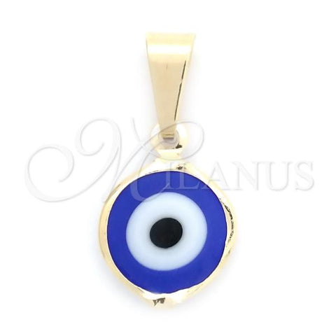Oro Laminado Fancy Pendant, Gold Filled Style Blue Polished, Golden Finish, 05.32.0077.2