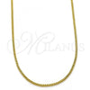 Oro Laminado Basic Necklace, Gold Filled Style Box Design, Polished, Golden Finish, 04.317.0003.18