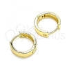Oro Laminado Huggie Hoop, Gold Filled Style Polished, Golden Finish, 02.210.0519.12