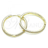 Oro Laminado Huggie Hoop, Gold Filled Style with White Cubic Zirconia, Polished, Golden Finish, 02.185.0007.35