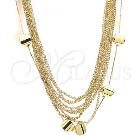 Oro Laminado Fancy Necklace, Gold Filled Style Polished, Golden Finish, 04.321.0002.36