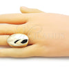 Oro Laminado Elegant Ring, Gold Filled Style Chunky Design, Polished, Golden Finish, 01.213.0052