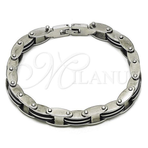 Stainless Steel Solid Bracelet, Polished, Steel Finish, 03.114.0399.09