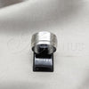 Stainless Steel Mens Ring, Brushed Finish, Rhodium Finish, 01.63.0714.07