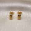 Oro Laminado Stud Earring, Gold Filled Style Polished, Golden Finish, 02.195.0227