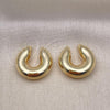 Oro Laminado Earcuff Earring, Gold Filled Style Hollow Design, Polished, Golden Finish, 02.163.0307.20