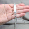 Sterling Silver ID Bracelet, Curb Design, Polished, Silver Finish, 04.420.0025.09.1