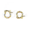 Oro Laminado Small Hoop, Gold Filled Style Diamond Cutting Finish, Tricolor, 02.96.0087.2.10
