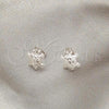 Sterling Silver Stud Earring, Turtle Design, Polished, Silver Finish, 02.407.0015