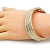 Oro Laminado Individual Bangle, Gold Filled Style Diamond Cutting Finish, Golden Finish, 07.307.0028.04